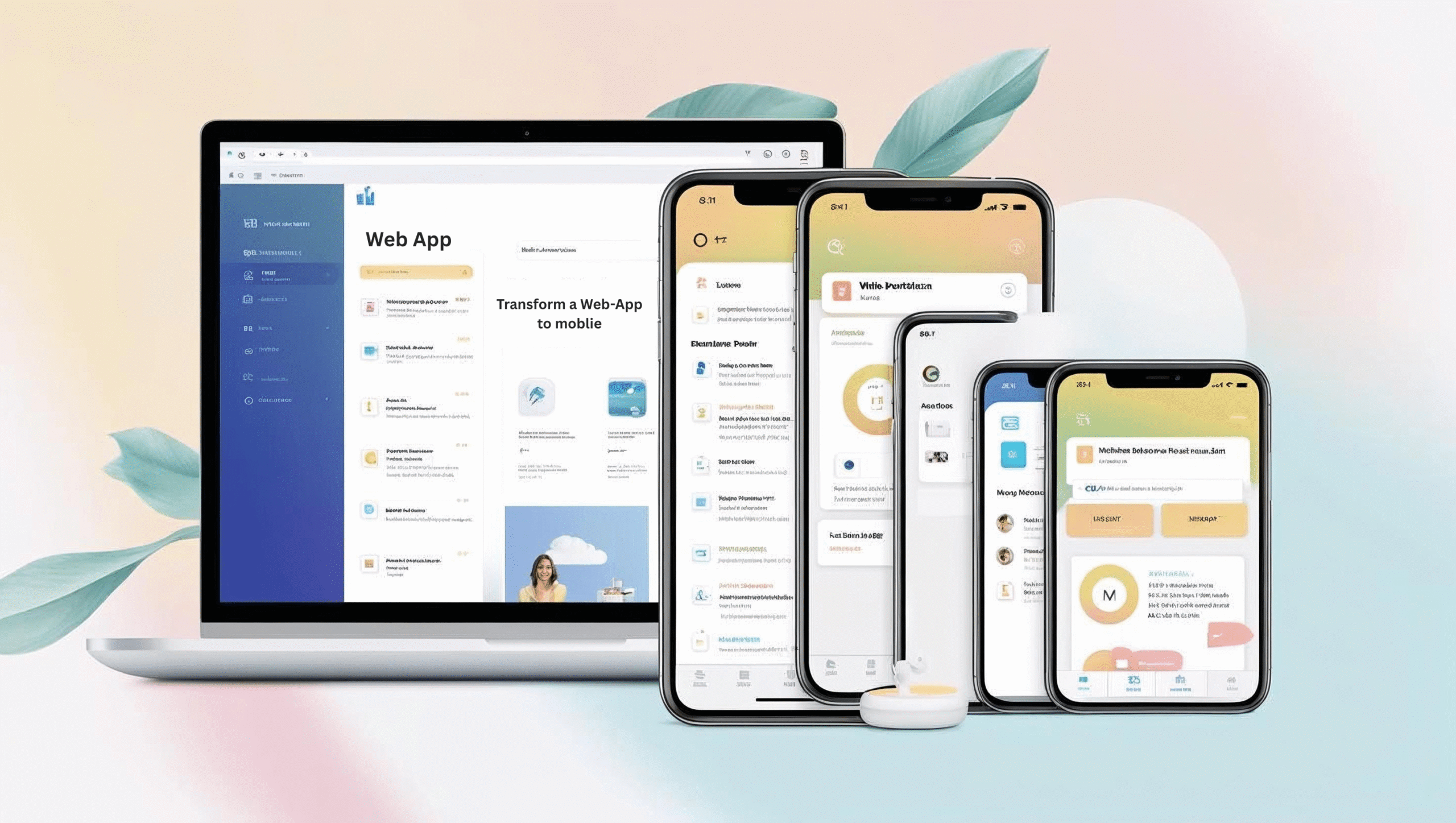 transform web app to mobile app